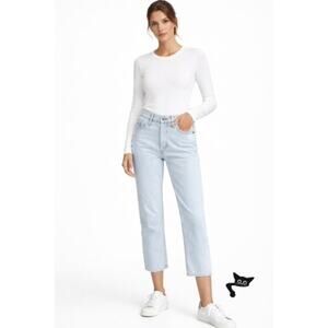 Goldsign Light Wash Straight Leg Jeans Women’s 29 Button Fly Made in USA